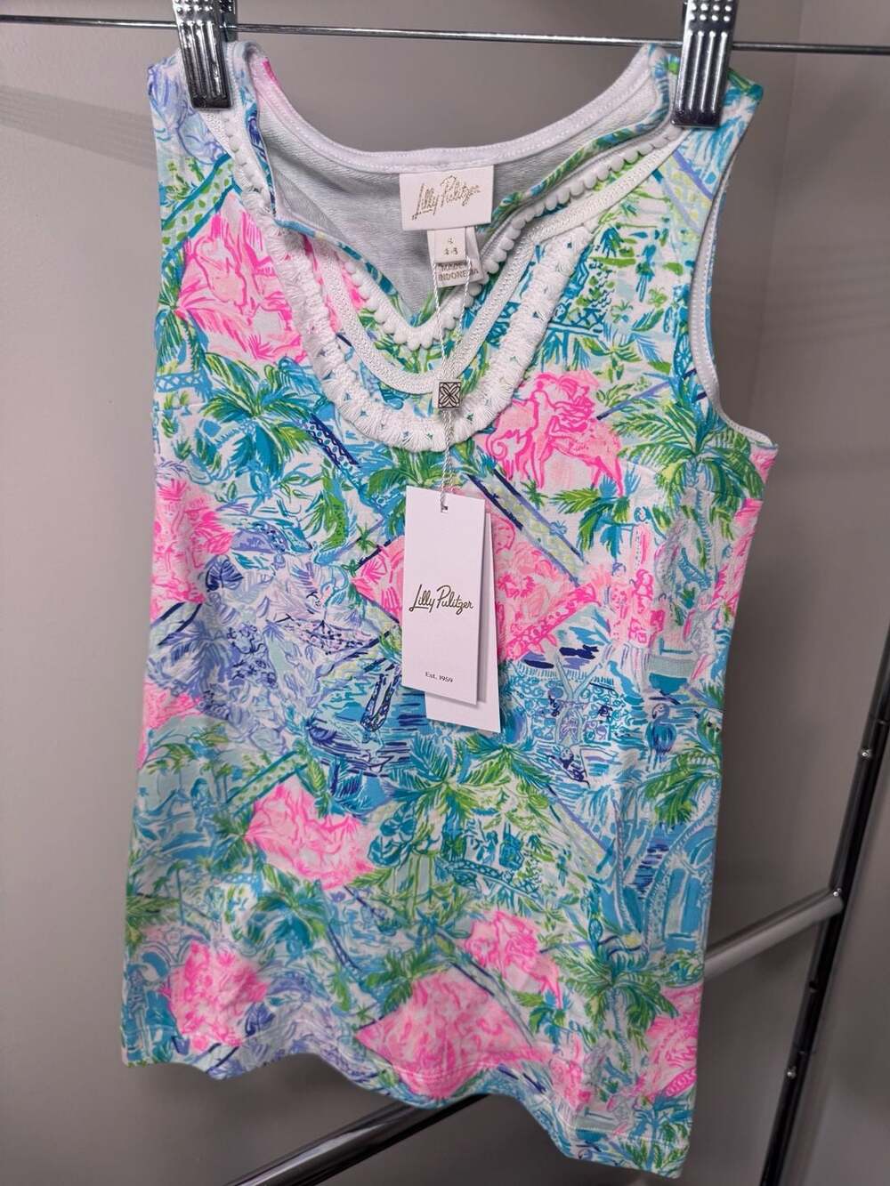 Lilly Pulitzer Girls Dress in Bohemian Queen Print - Size S